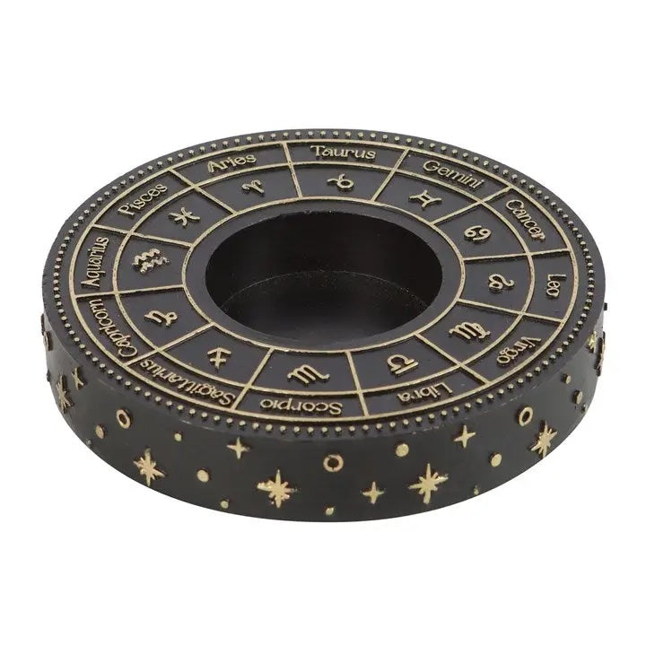 Astrology Wheel Zodiac Tealight Candle Holder