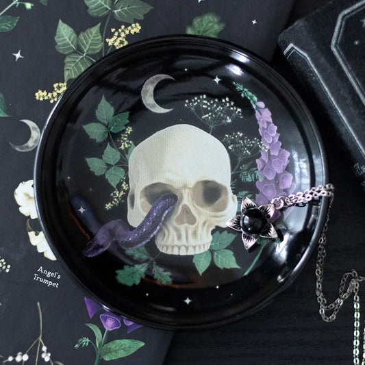 Venom & Vines Gothic Skull Trinket Dish