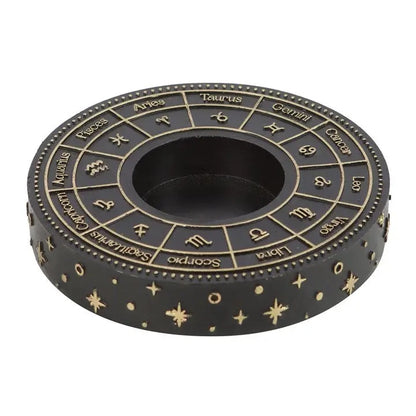 Astrology Wheel Zodiac Tealight Candle Holder