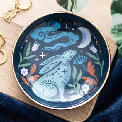 Mystical Midnight Hare Trinket Dish