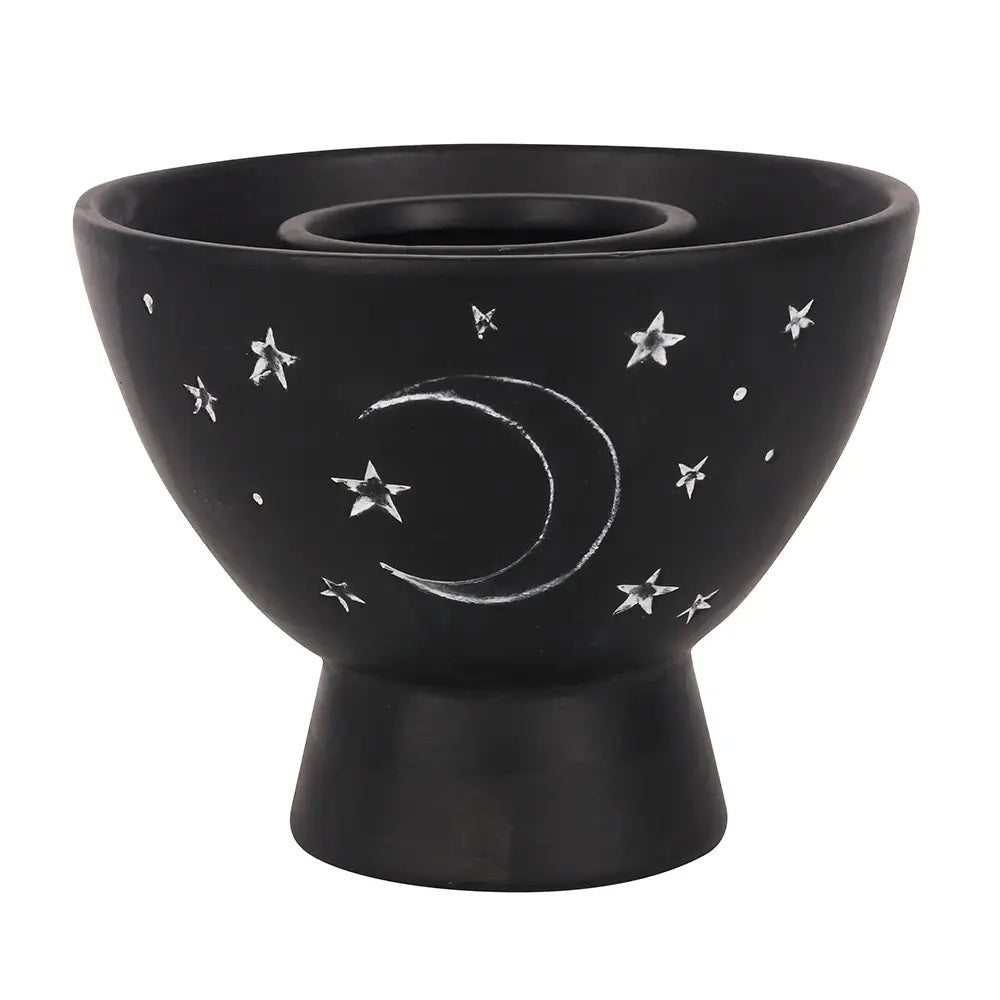 Moon and Stars Terracotta Bowl