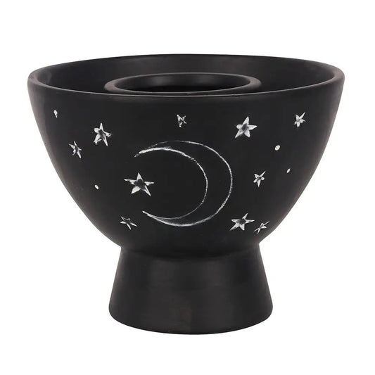 Moon and Stars Terracotta Bowl